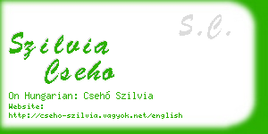 szilvia cseho business card